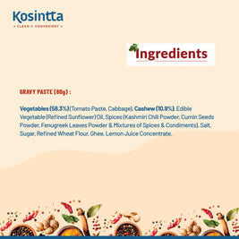 KOSINTTA® JAIN PANEER MAKHANI GRAVY PASTE