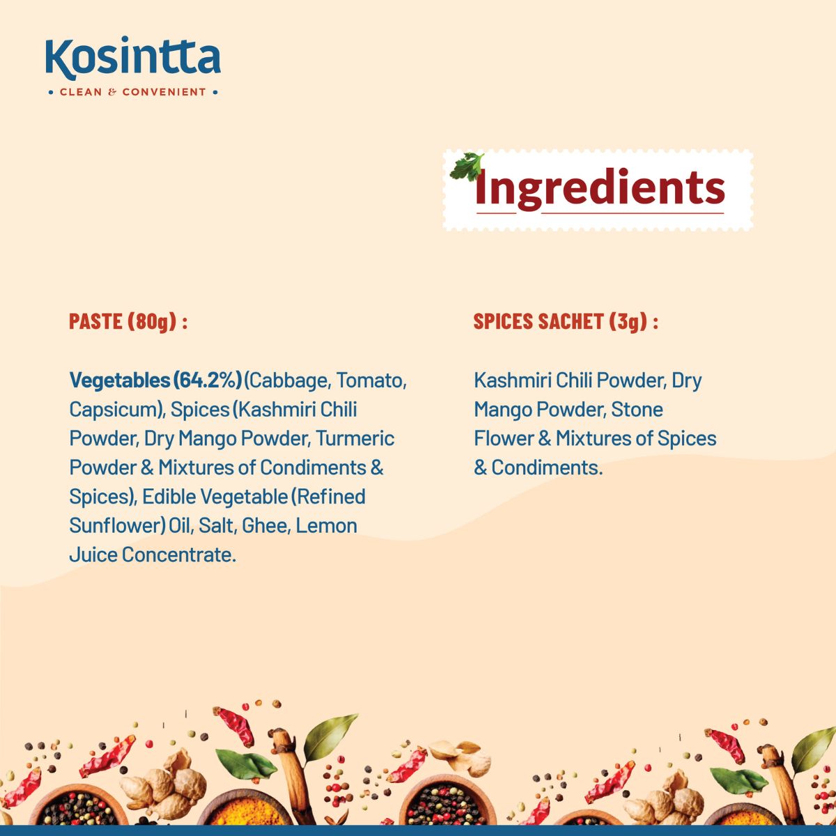 KOSINTTA® JAIN PAV BHAJI PASTE