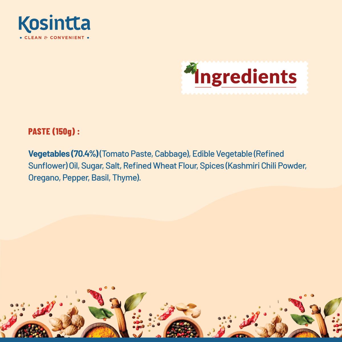 KOSINTTA® JAIN PIZZA PASTA SAUCE