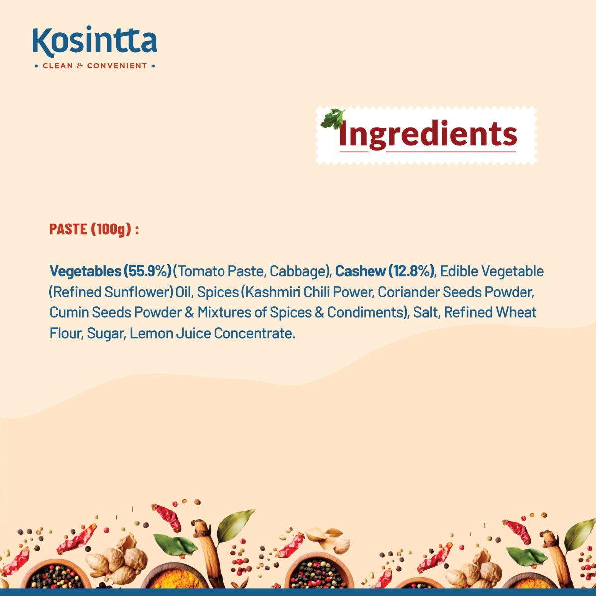 KOSINTTA® JAIN VEG KADHAI GRAVY PASTE