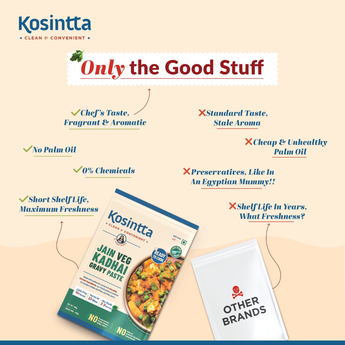 KOSINTTA® JAIN VEG KADHAI GRAVY PASTE