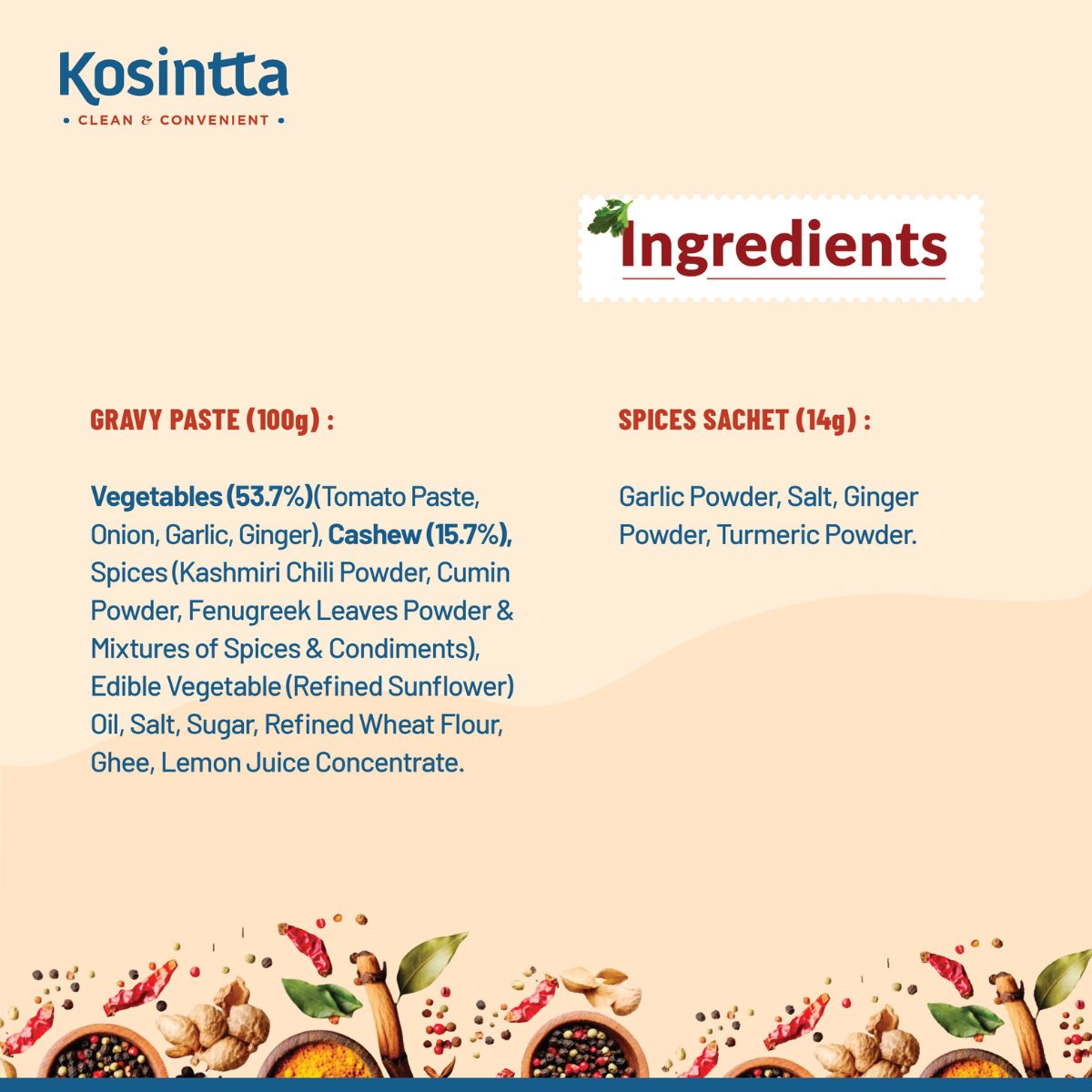 KOSINTTA® BUTTER CHICKEN GRAVY PASTE