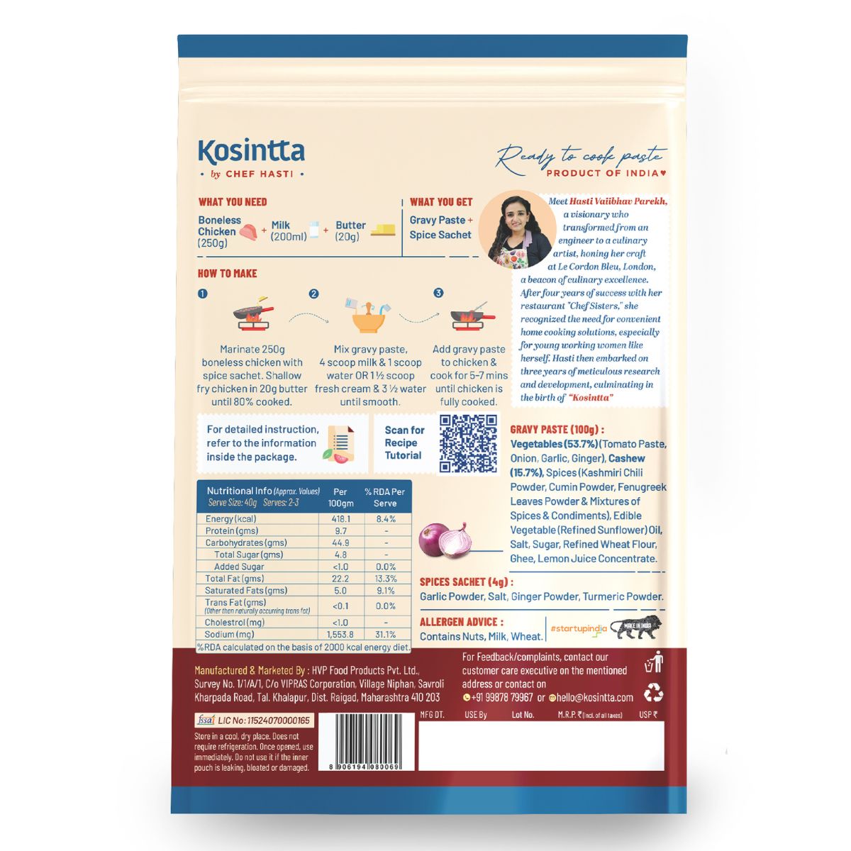 KOSINTTA® BUTTER CHICKEN GRAVY PASTE
