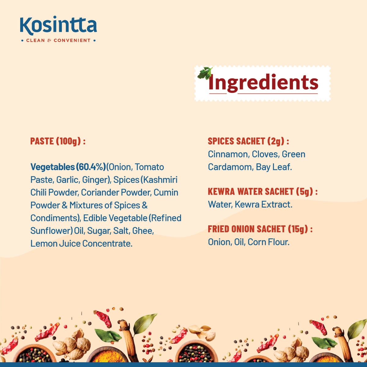 KOSINTTA® CHICKEN SHAHI BIRYANI PASTE