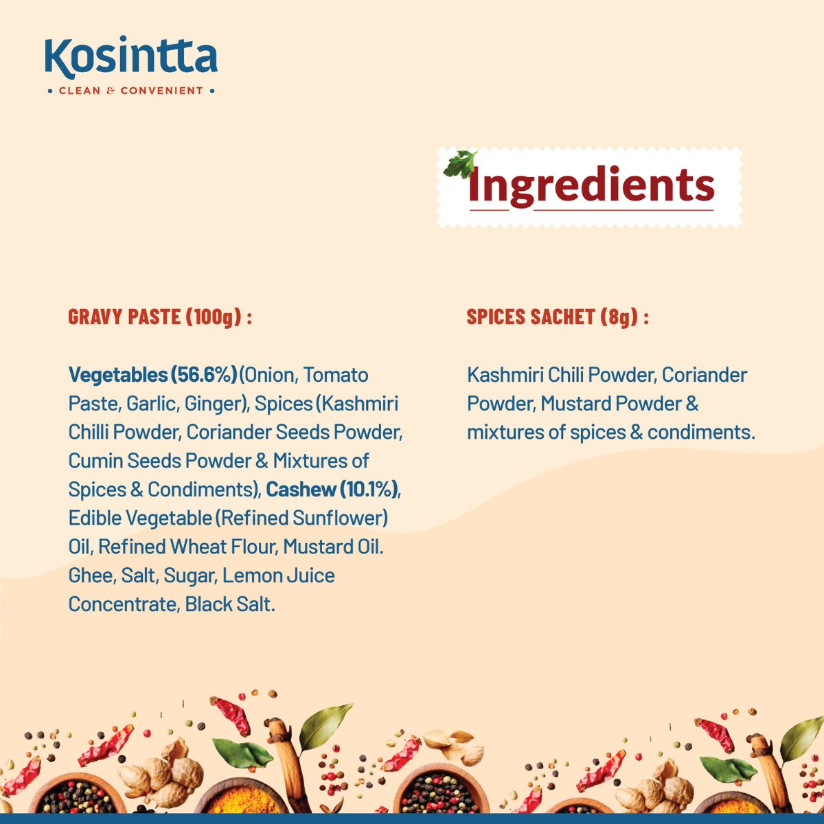 KOSINTTA® CHICKEN TIKKA MASALA PASTE
