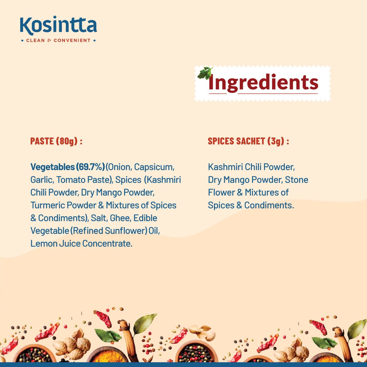 KOSINTTA® PAV BHAJI PASTE