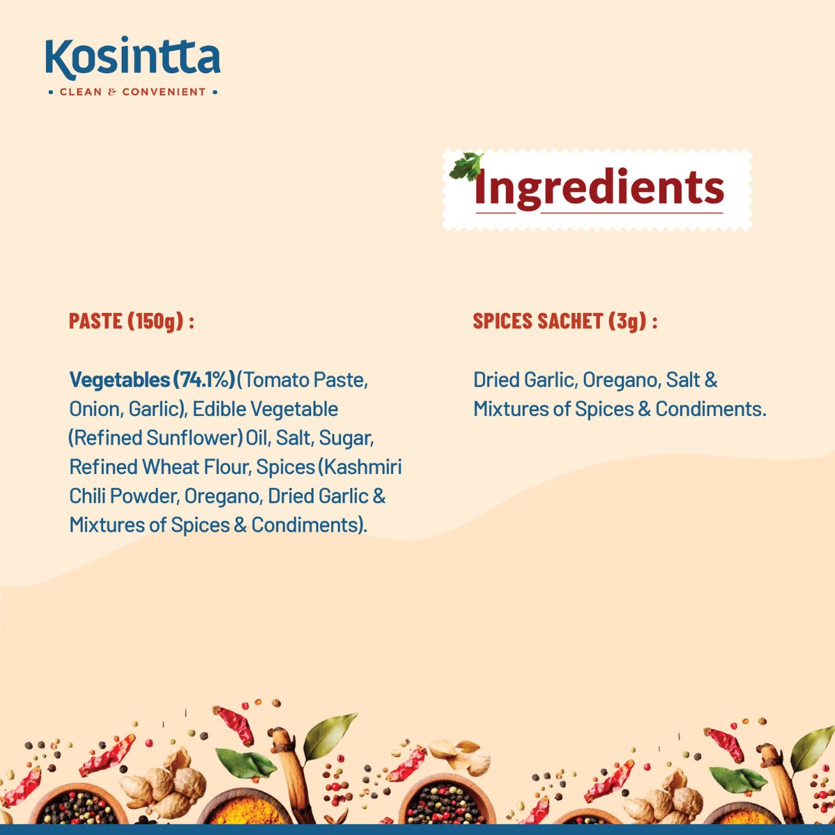 KOSINTTA® PIZZA PASTA SAUCE