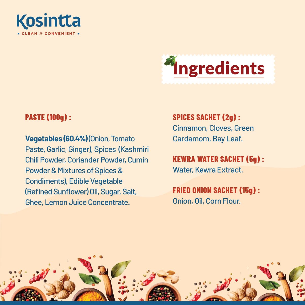 KOSINTTA® VEG SHAHI BIRYANI PASTE