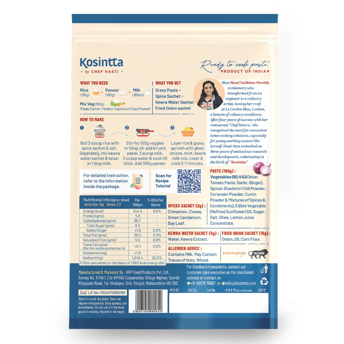 KOSINTTA® VEG SHAHI BIRYANI PASTE